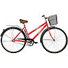 Велосипед FOXX 28" FIESTA красный, сталь, размер 20" + передняя корзина