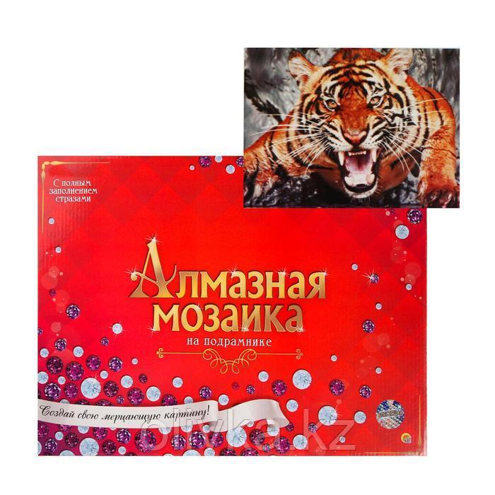 Алмазная мозаика блестящая 30х40 см c подрамником, с полным заполнением, 30 цветов «Дикий зверь»