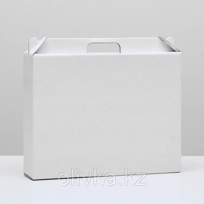 Коробка универсальная с ручкой, белая, 34,5 х 8 х 27 см - фото 1 - id-p89647509