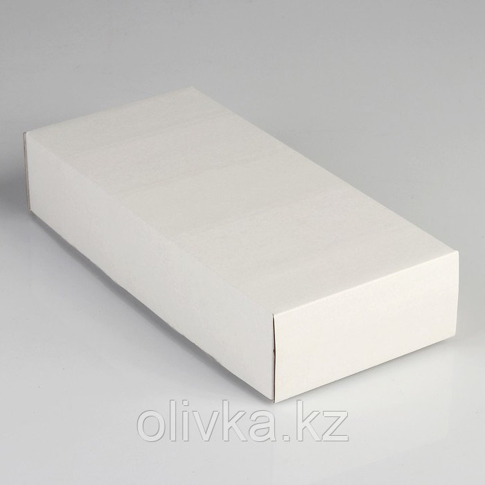Коробка сборная без печати крышка-дно белая без окна 24 х 11,5 х 4,5 см - фото 2 - id-p89647504