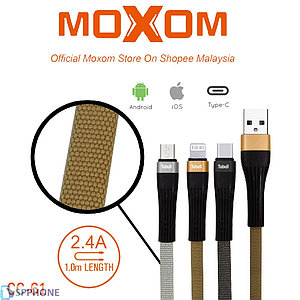 Кабель питания MOXOM CC-61 быстрая зарядка (USB Type-C\ Lightning)
