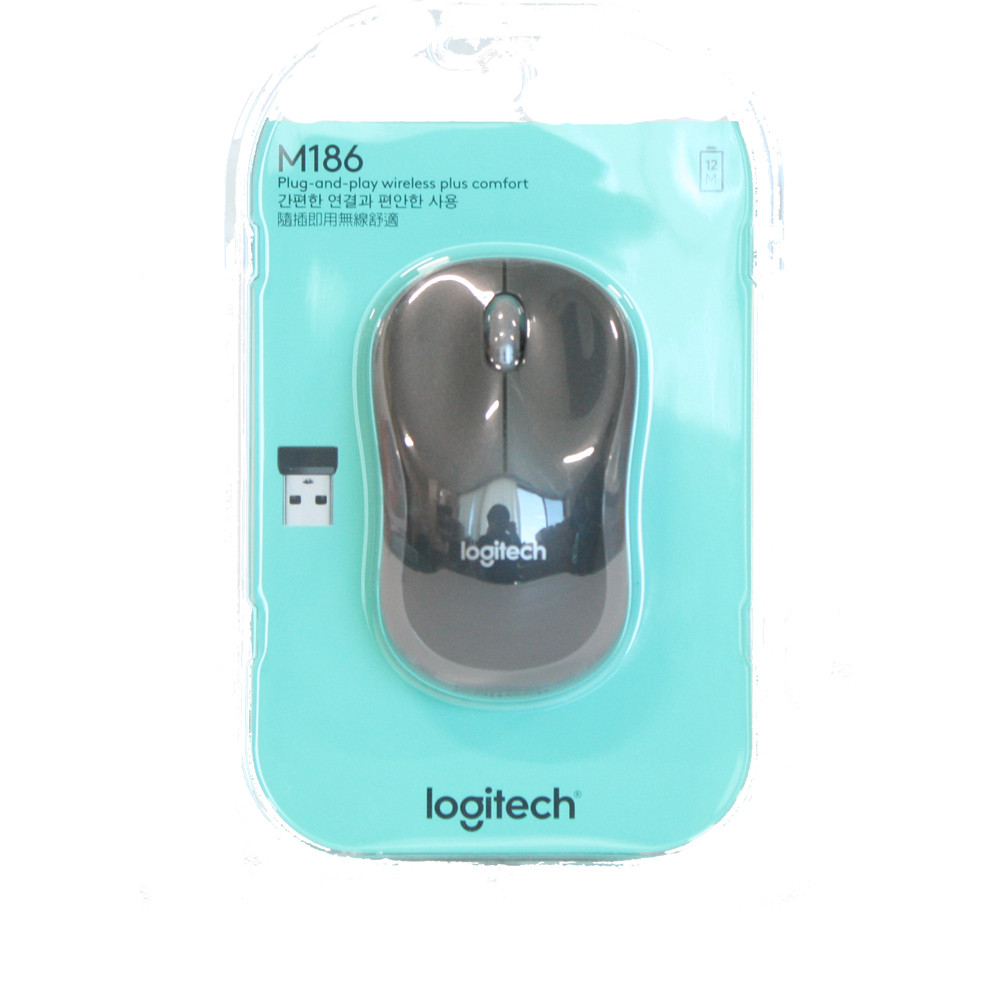 Мышка беспроводная Logitech M186 - фото 2 - id-p89663019