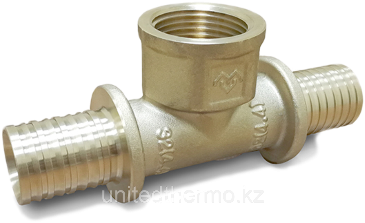 Тройник d 20x1/2 с внутренней резьбой латунный Varmega Slide-fit
