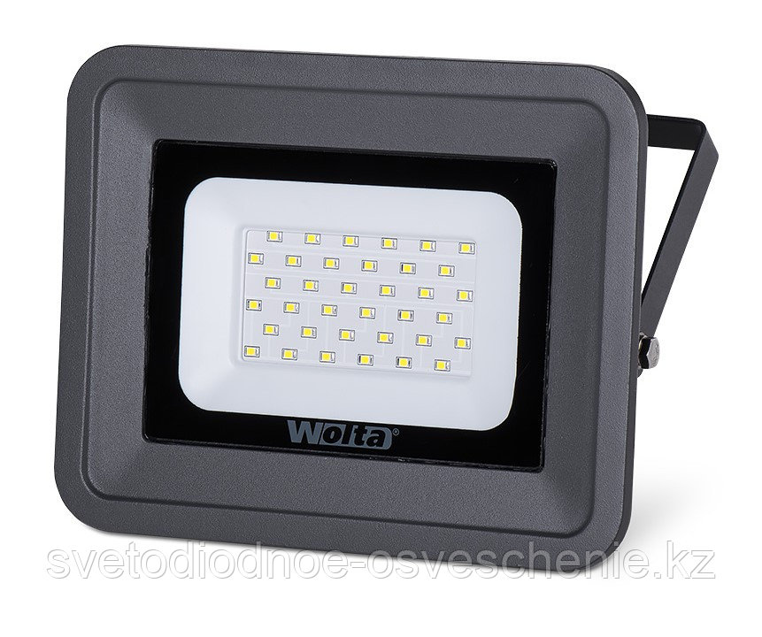 Прожектор светодиодный Wolta WFL-30W/06 30Вт 5700K 2700 лм серый IP65 180x172/130x32 1/20, фото 1