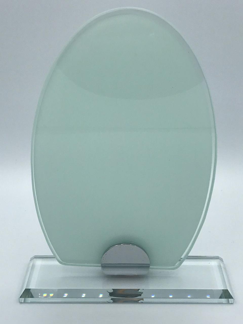 Награда стеклянная для сублимации (h 20см) "Овал" - фото 1 - id-p89694127