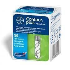 Тест полоски для измерения уровня глюкозы в крови Contour Plus (уп 50 шт)