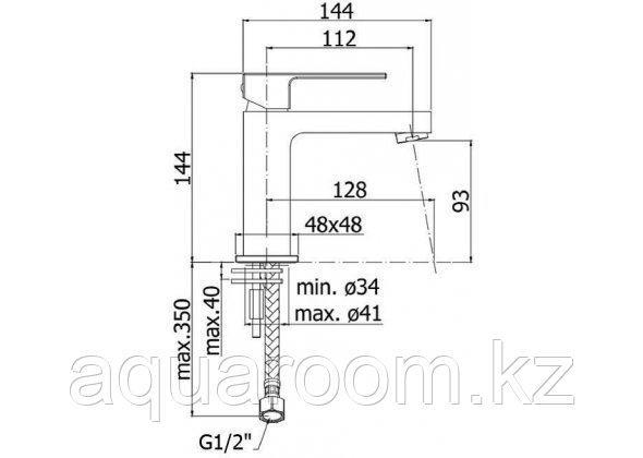 Смеситель для раковины Paffoni Elle черный (EL071NO) - фото 2 - id-p89700689