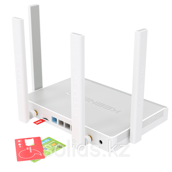 KEENETIC Hero 4G Гигабитный интернет-центр с модемом 4G/3G двухдиапазонным Mesh Wi-Fi AC1300