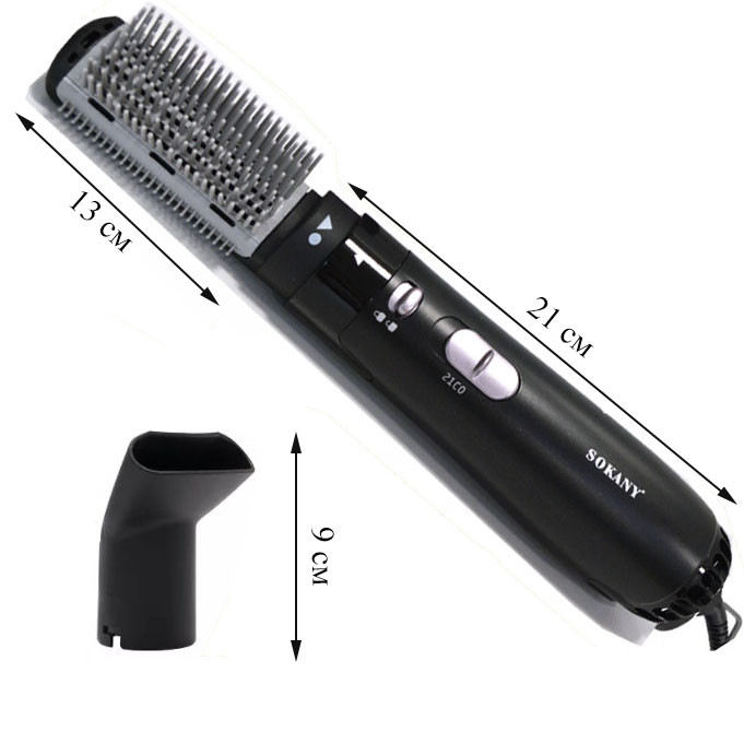 Фен для волос с 3 режимами скорости 2 насадки Sokany HB-826-2 - фото 2 - id-p89700099