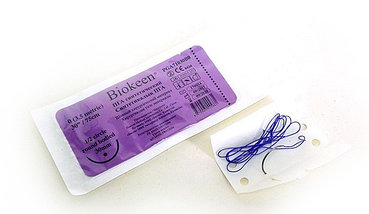 Шовный хирургический материал Biokeen®полипропилен монофил.синий,USP 2/0(М3),90см,2иглы кол.30мм, фото 3