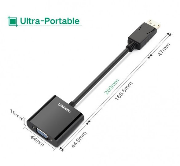 Конвертер DisplayPort на VGA adapter DP109 (20415) UGREEN - фото 5 - id-p88147124