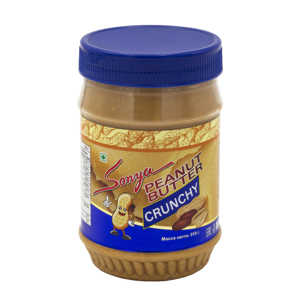 Паста арахисовая хрустящая Sonya, 510ml