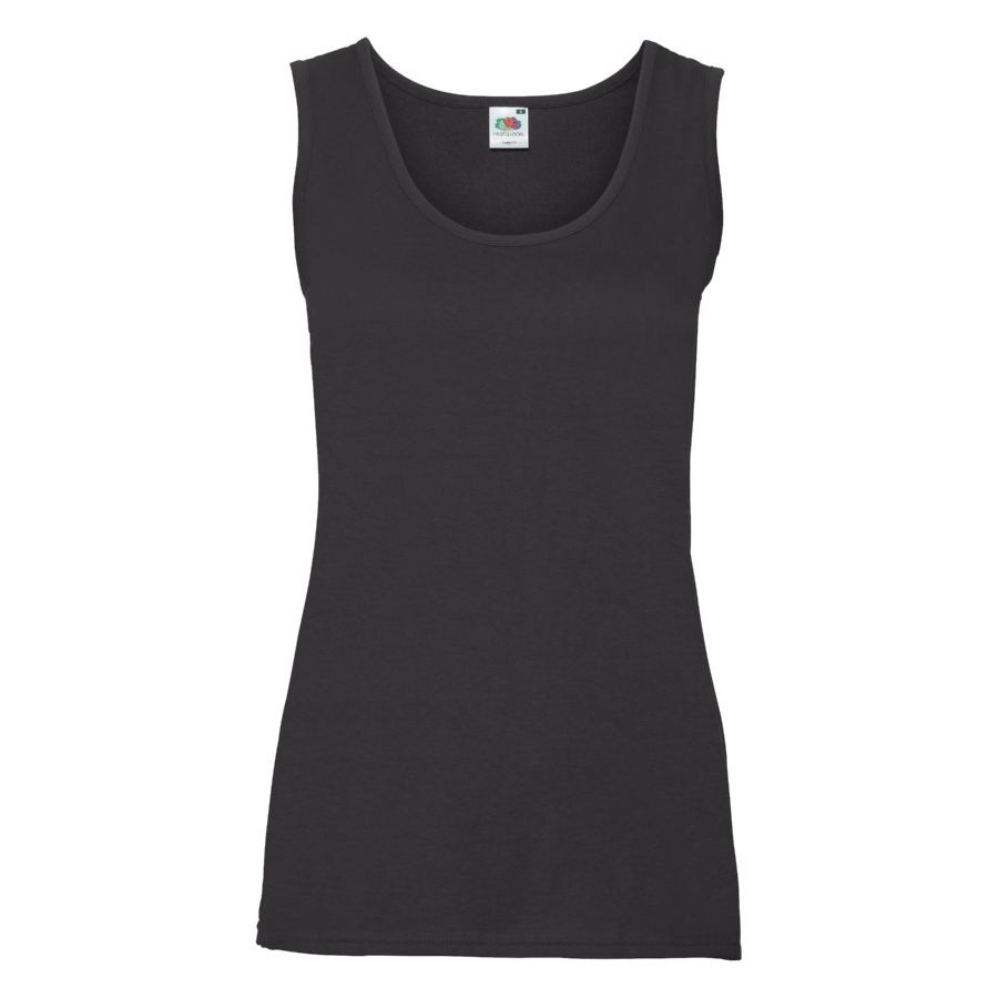 Майка женская "Lady-Fit Valueweight Vest", черный_S, 100% х/б, 165 г/м2 - фото 1 - id-p89708161