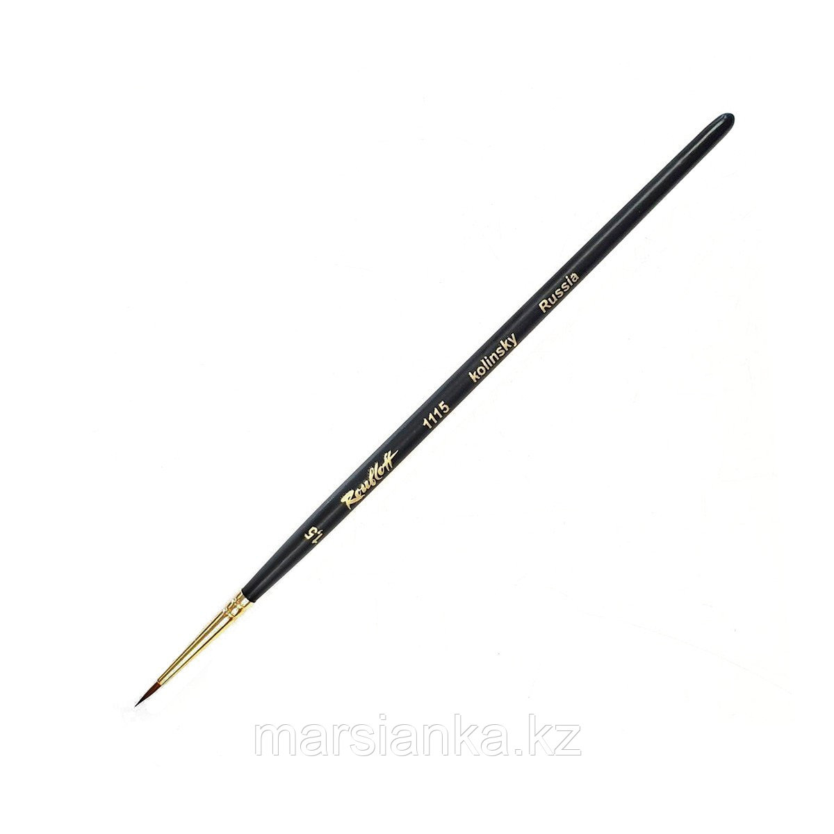 Кисть (колонок) черная ручка Roubloff №1,5