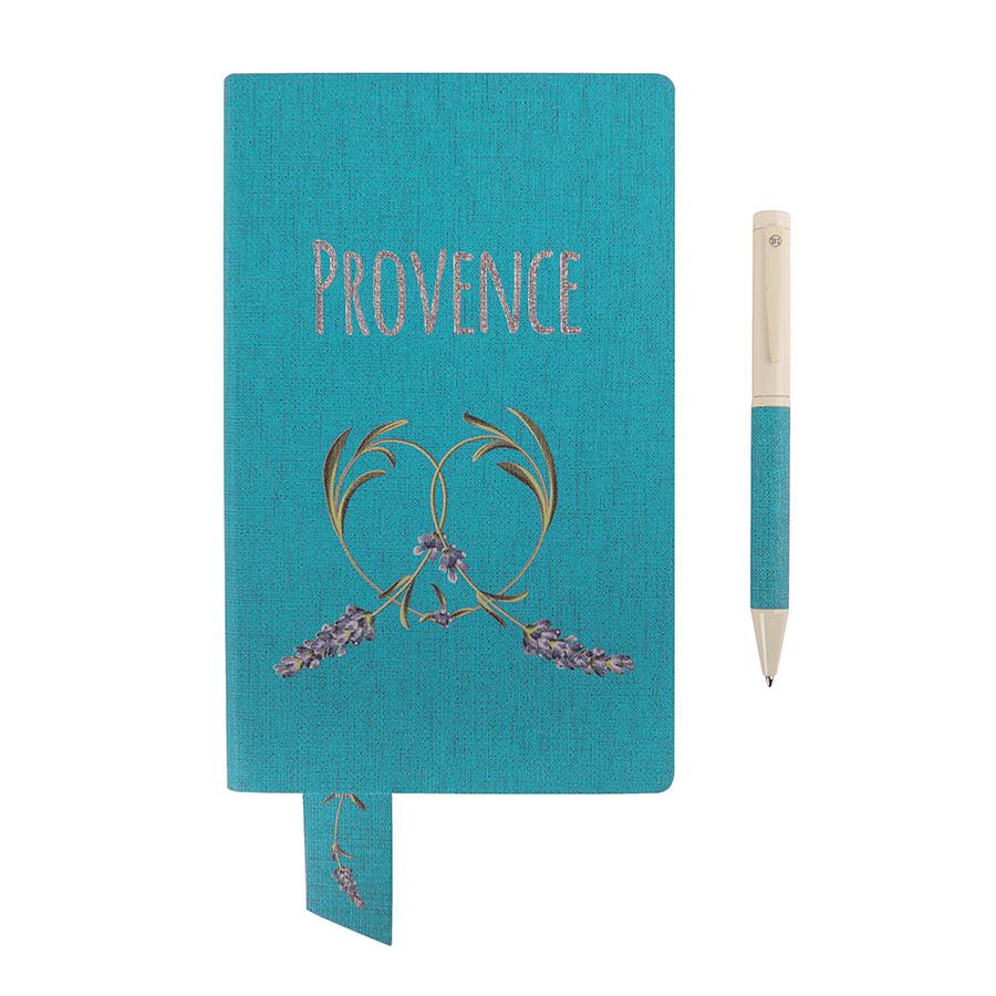 Бизнес-блокнот А5 "Provence", голубой , мягкая обложка, в клетку - фото 5 - id-p89709216