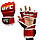 Перчатки MMA UFC (шингарты) для единоборств кожаные на липучке красные, фото 2