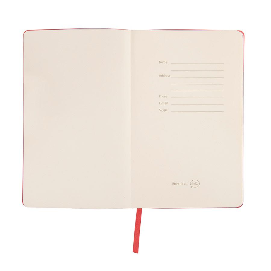 Бизнес-блокнот "Audrey", 130х210 мм, красный, кремовая бумага, гибкая обложка, в линейку - фото 3 - id-p89711463
