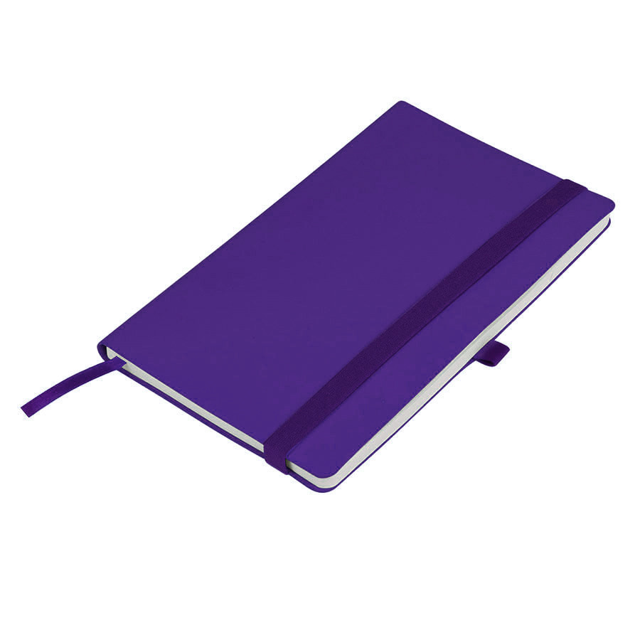 Бизнес-блокнот "Gracy", 130х210 мм, фиолет., кремовая бумага, гибкая обложка, в линейку, на резинке - фото 1 - id-p89711465