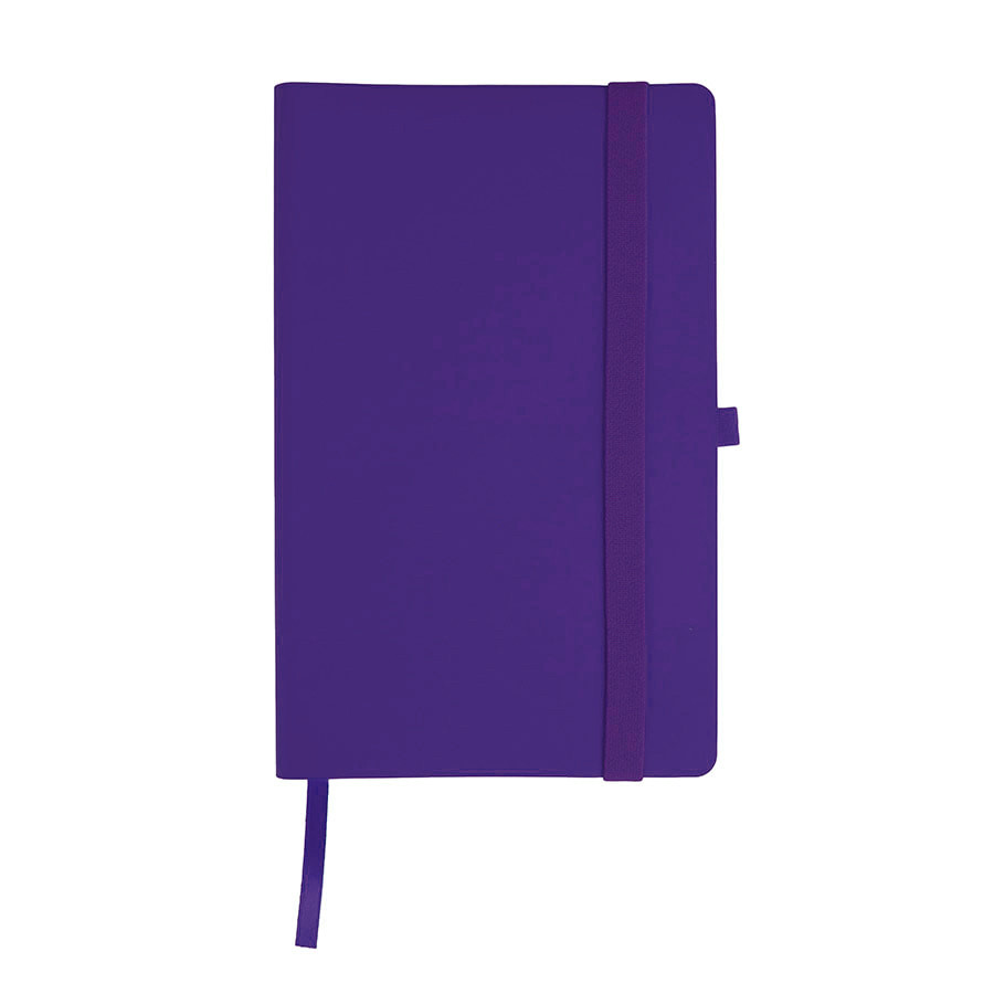 Бизнес-блокнот "Gracy", 130х210 мм, фиолет., кремовая бумага, гибкая обложка, в линейку, на резинке - фото 2 - id-p89711465