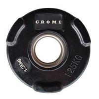 Диск олимпийский Grome WP074 черный обрезиненный (25 кг)