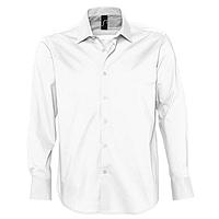 Рубашка"Brighton", белый_2XL, 97% хлопок, 3% эластан, 140г/м2