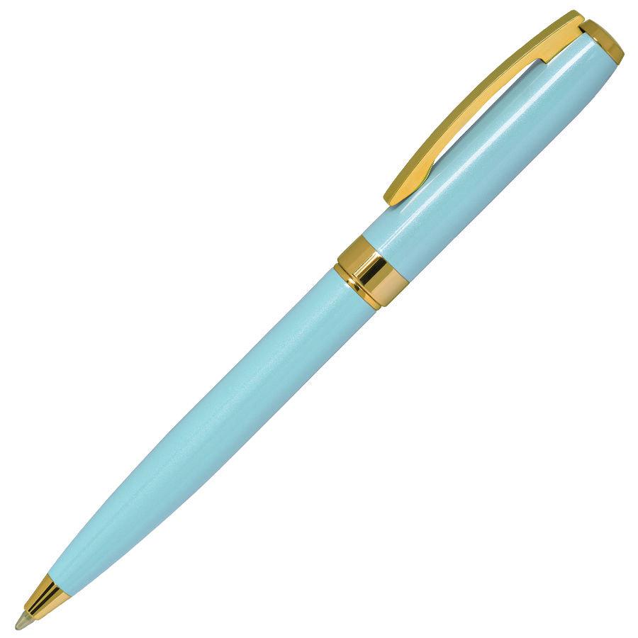 ROYALTY, ручка шариковая, бирюзовый/золотой, металл, лаковое покрытие - фото 1 - id-p89709307