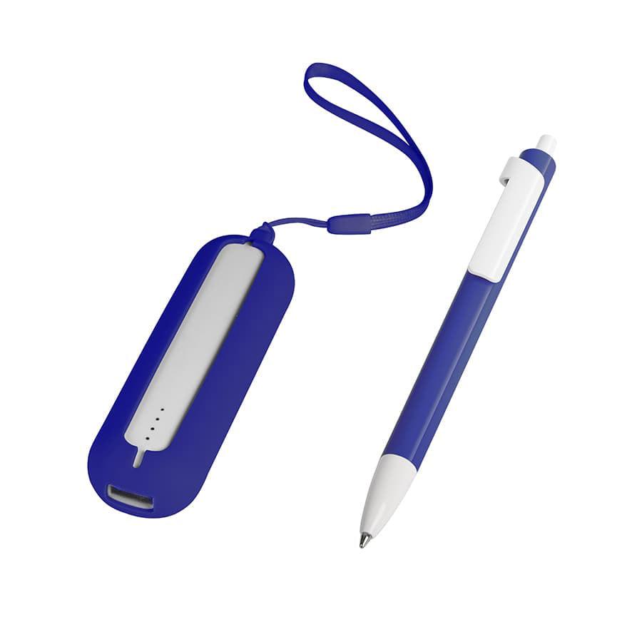 Набор SEASHELL-1:Универсальный аккумулятор(2000 mAh) и ручка в подарочной коробке,синий, шт - фото 5 - id-p89710313