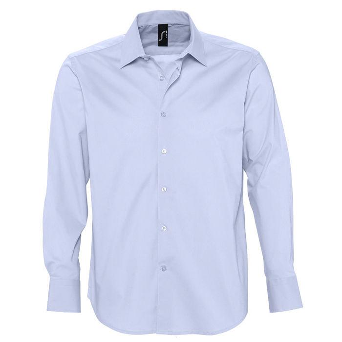 Рубашка"Brighton", небесно-голубой_M, 97% хлопок, 3% эластан, 140г/м2