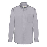 Рубашка "Long Sleeve Oxford Shirt", светло-серый_M, 70% х/б, 30% п/э, 135 г/м2