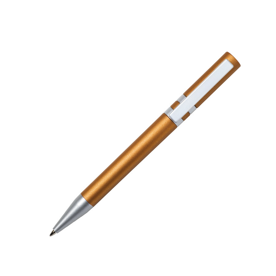 Ручка шариковая ETHIC, металлизированное покрытие, оранжевый, пластик, металл