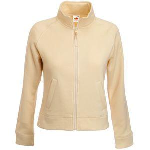 Толстовка "Lady-Fit Sweat Jacket", цвет слоновой кости_S, 75% х/б, 25% п/э, 280 г/м2 - фото 1 - id-p89719179