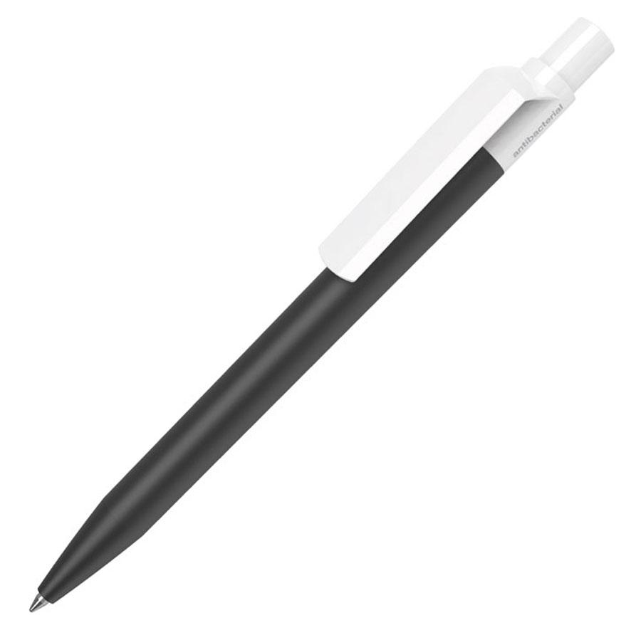 Ручка шариковая DOT ANTIBACTERIAL, антибактериальное покрытие, черный, пластик - фото 1 - id-p89718078