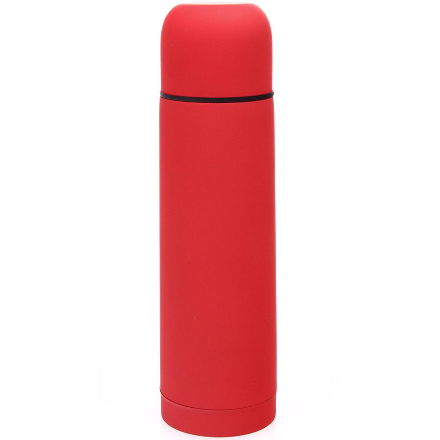 Термос вакуумный "Flask",сталь с покрытием софт тач, красный, 500 мл. - фото 1 - id-p89709364