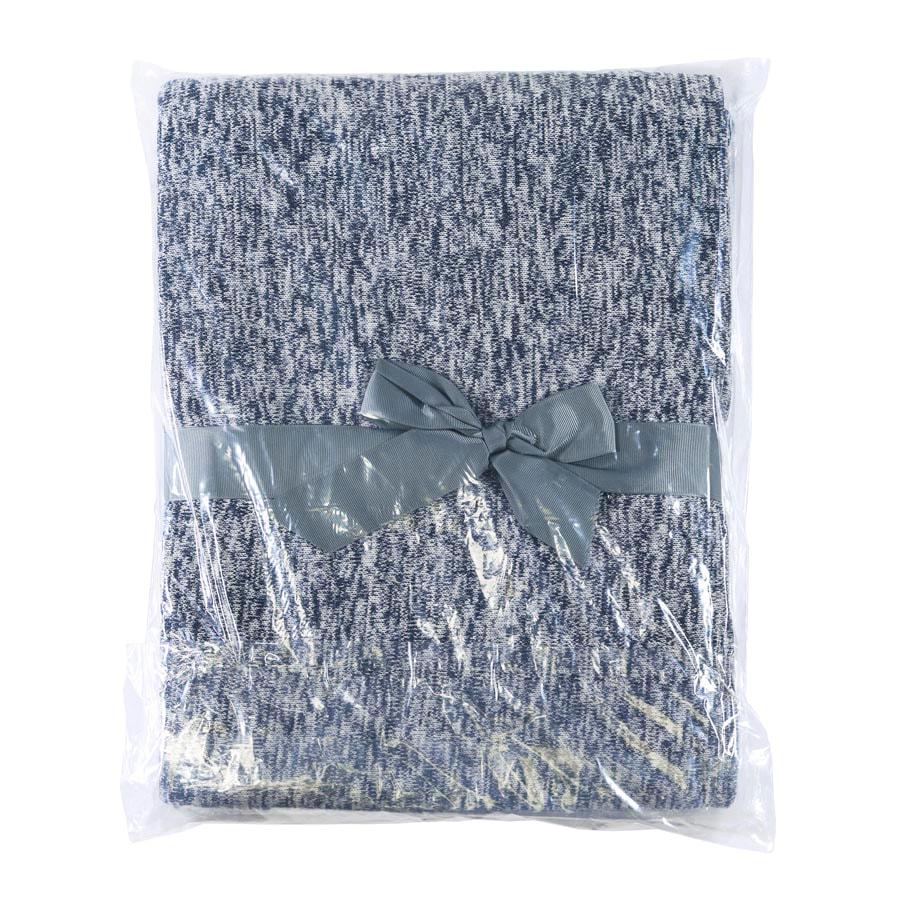 Плед "Yelix", флис 280 гр/м2, размер 120*160 см, цвет синий меланж - фото 2 - id-p89709366