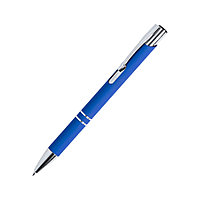 ZROMEN, ручка шариковая, синий, металл, софт-покрытие