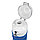 Бутылка для воды складная с карабином SPRING; синяя, 550/250 мл, силикон, фото 3