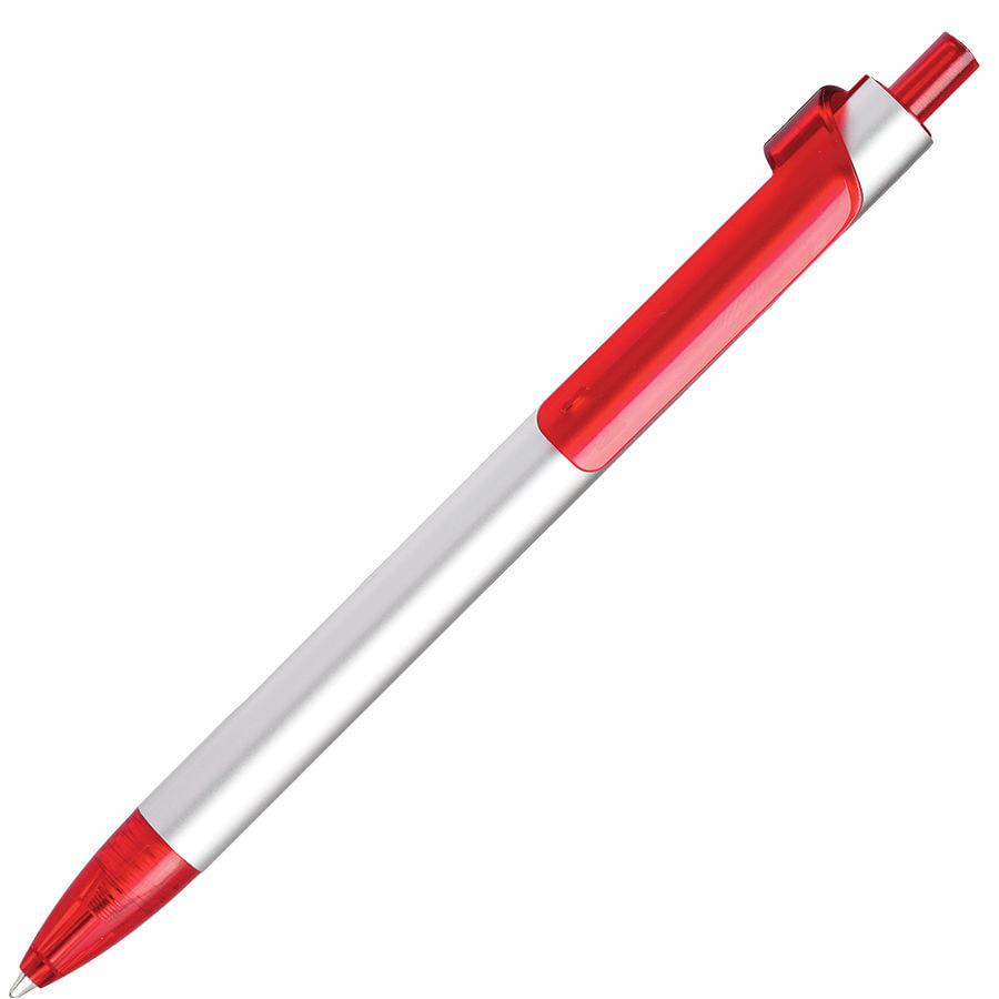 PIANO, ручка шариковая, серебристый/красный, металл/пластик - фото 1 - id-p89709381