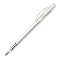 Ручка шариковая PIXEL, прозрачный белый, пластик