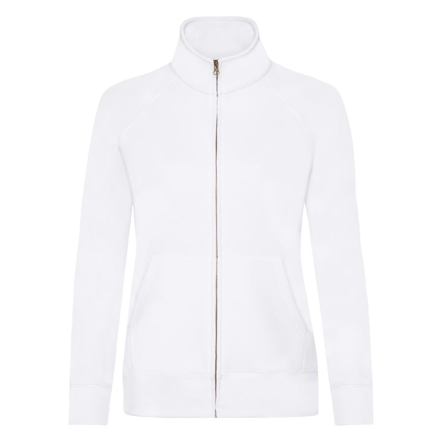 Толстовка "Lady-Fit Sweat Jacket", белый_L, 75% х/б, 25% п/э, 280 г/м2 - фото 1 - id-p89708425