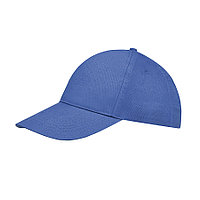 Бейсболка "SUNNY", 5 клиньев, застежка на липучке, ярко-синий, 100% хлопок, плотность 180 г/м2, фото 1