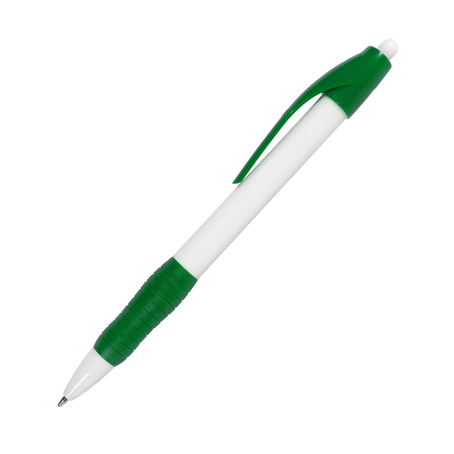 N4, ручка шариковая с грипом, белый/зеленый, пластик