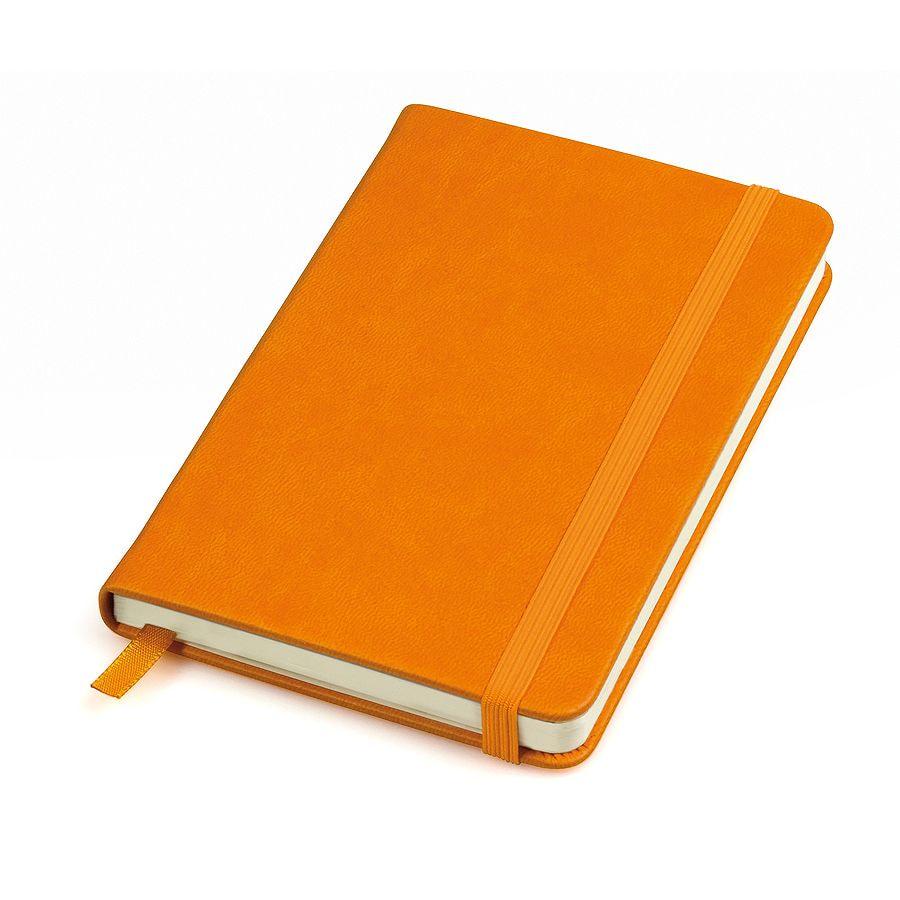 Бизнес-блокнот "Casual", 115 × 160 мм, оранжевый, твердая обложка, резинка 7 мм, блок-клетка - фото 1 - id-p89718148