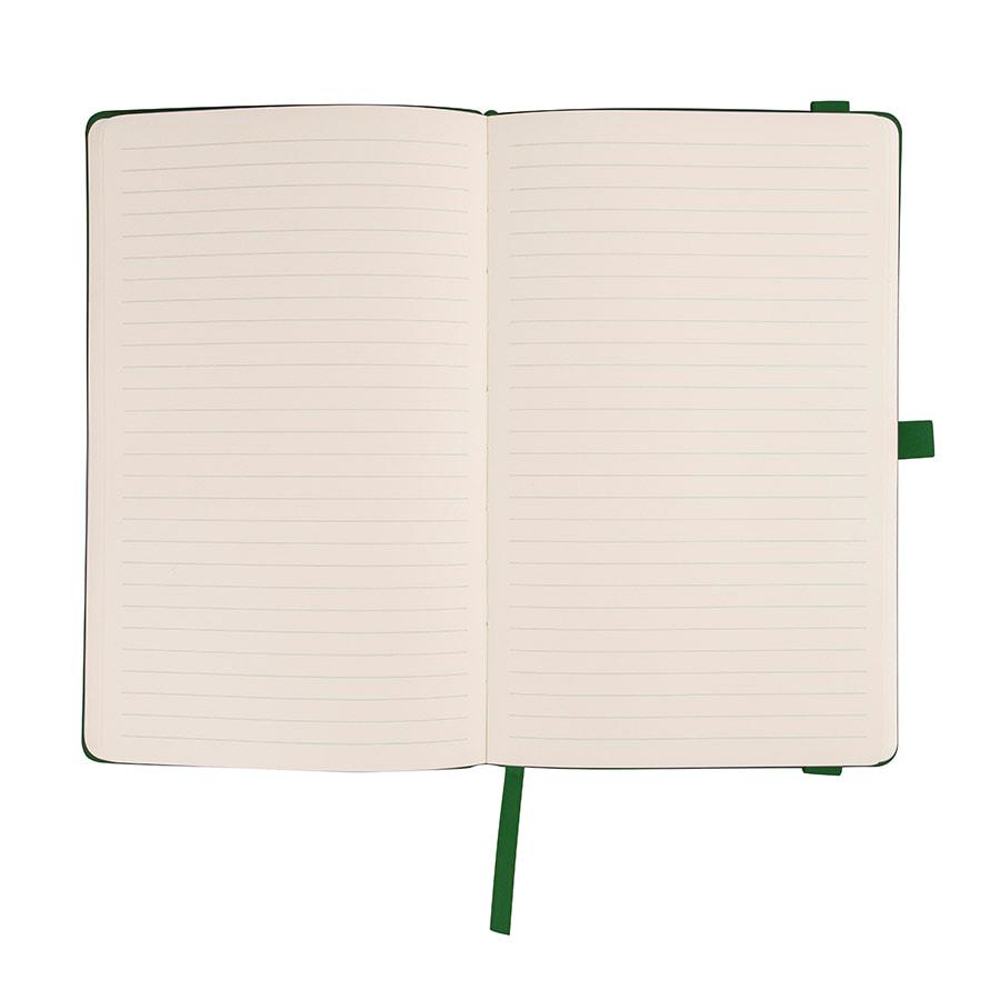Бизнес-блокнот "Gracy", 130х210 мм, зеленый, кремовая бумага, гибкая обложка, в линейку, на резинке - фото 2 - id-p89710418