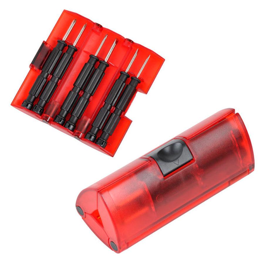 Набор отверток; красный; 9,5х4х4 см; пластик, металл - фото 1 - id-p89719260