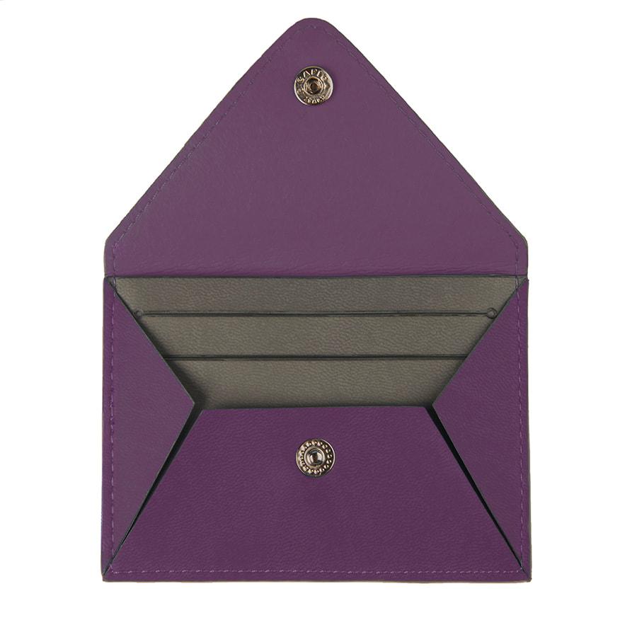 Холдер для карт "Sincerity", 7*11,5 см, PU, фиолетовый с серым - фото 3 - id-p89713391