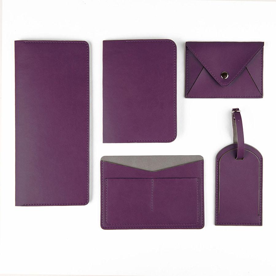 Холдер для карт "Sincerity", 7*11,5 см, PU, фиолетовый с серым - фото 4 - id-p89713391