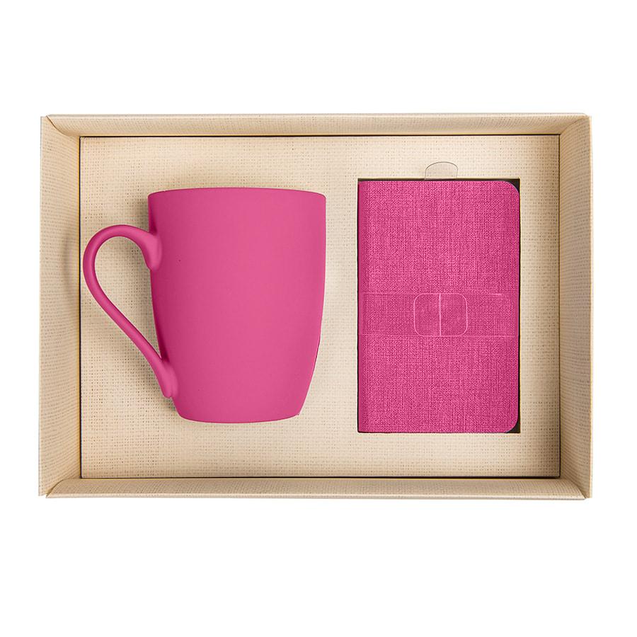 Набор подарочный PROVENCE-2: Универсальный аккумулятор(4000мАh) и кружка; розовый, шт