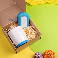 Набор подарочный MATISSE`TEAS: кружка, зарядное устройство, коробка, стружка, голубой