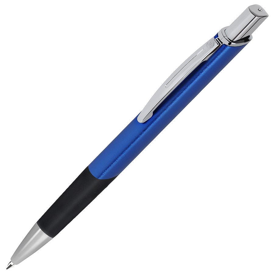 SQUARE, ручка шариковая с грипом, синий/хром, металл - фото 1 - id-p89708470