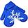 Варежки "Сложи снежинку!",  синий, М, акрил/флис внутри,  шеврон, фото 2
